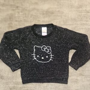 Hello Kitty Glittery Black Kids Sweater